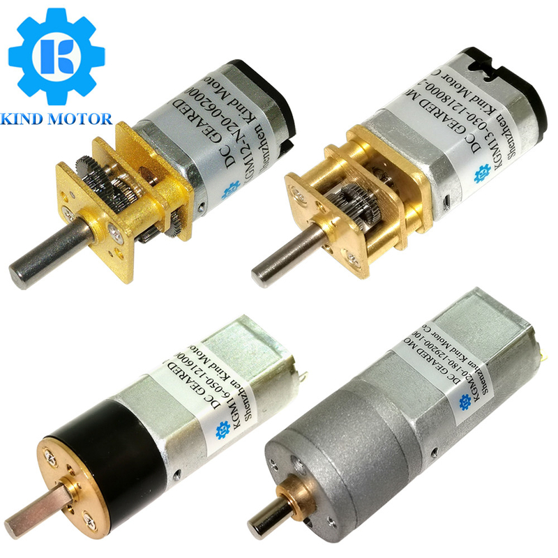 माइक्रो डीसी गियर मोटर 1 10-1 1000 गियर अनुपात 3V-12V वोल्टेज 10-2000 आरपीएम 4 माउंटिंग छेद