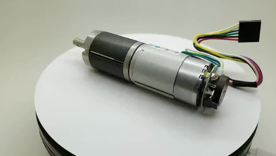 एनकोडर के साथ 12v 18v 24v 10rpm 60rpm 10kg.cm 16kg.cm उच्च टोक़ डीसी ग्रह गियर मोटर