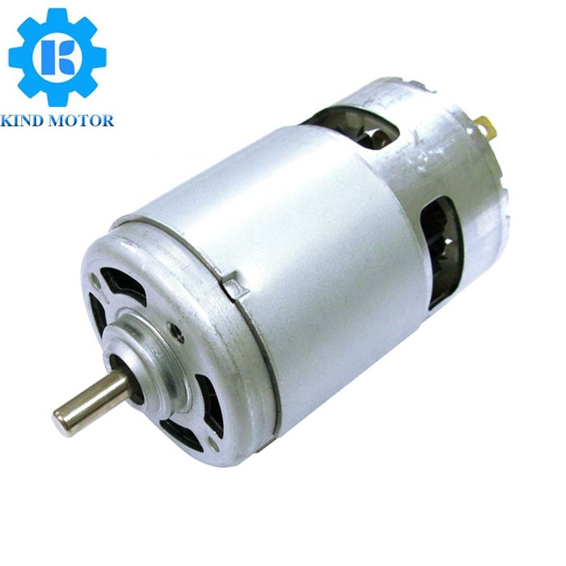 उच्च टोक़ 5 मिमी लंबा डबल शाफ्ट व्यास 42 मिमी 45 मिमी डीसी 12v 18v 24volt 36v RS-750 755 750 775 3000rpm 3600rpm 6000rpm मोटर
